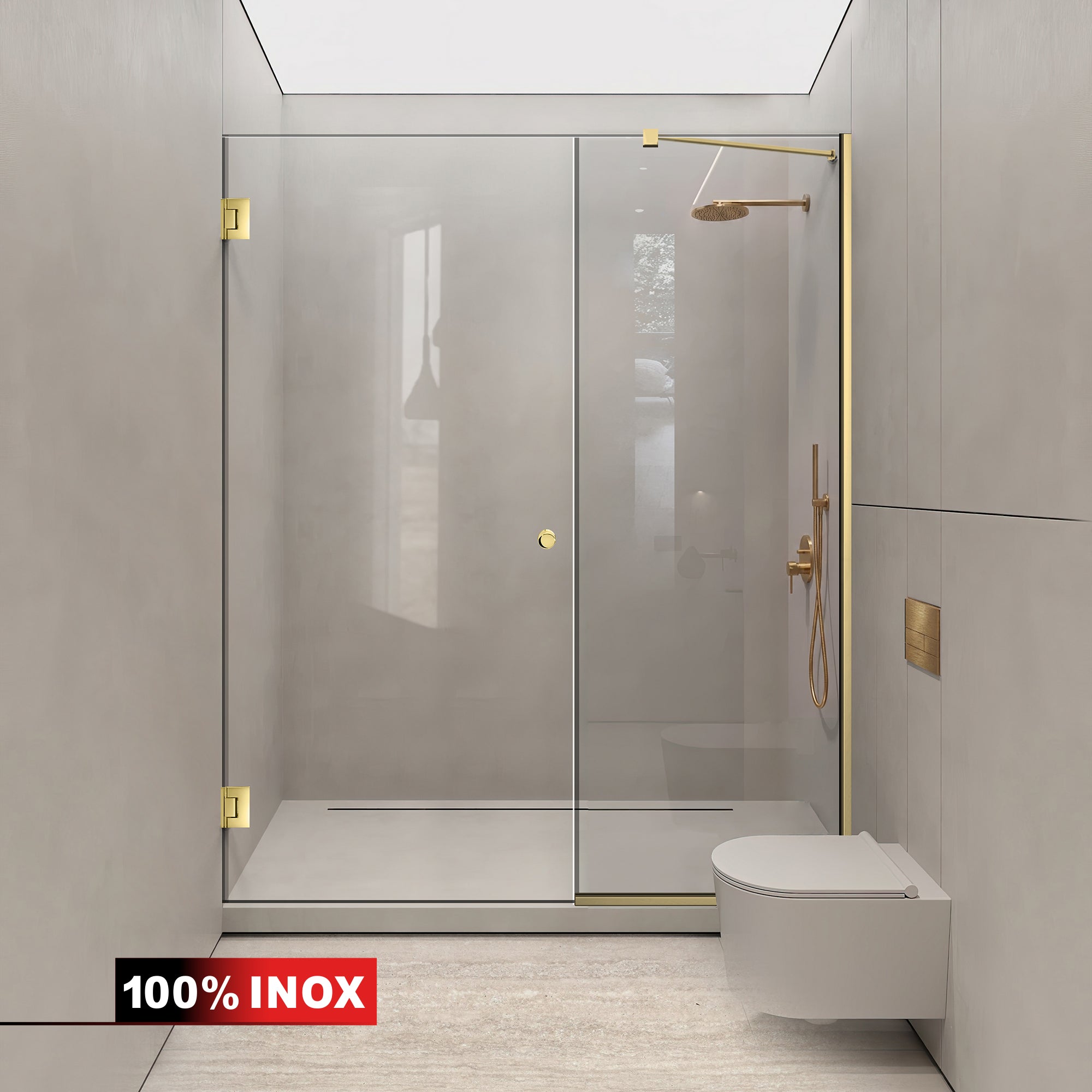 Shower Doors golden #Clear