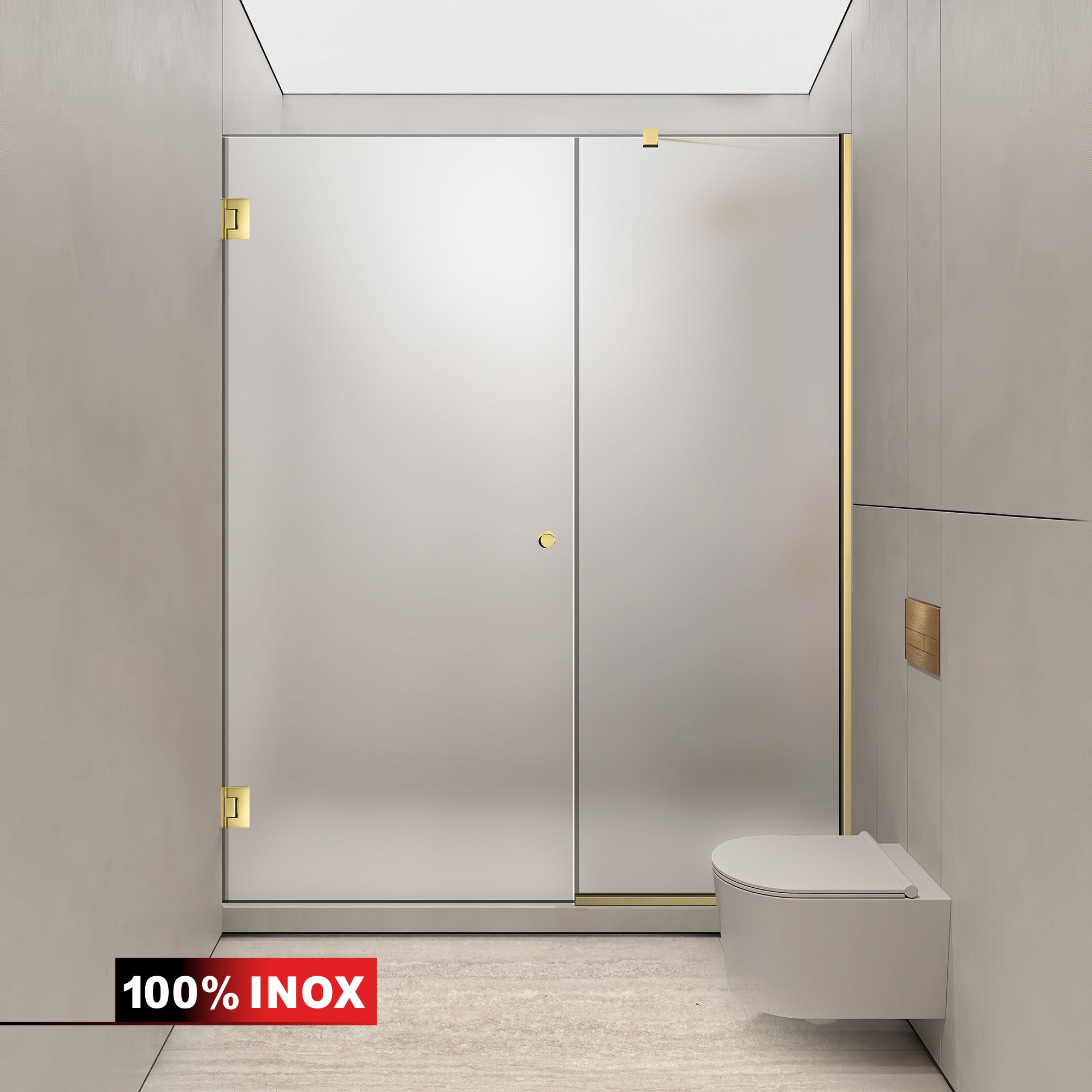 Shower Doors golden #Satiné
