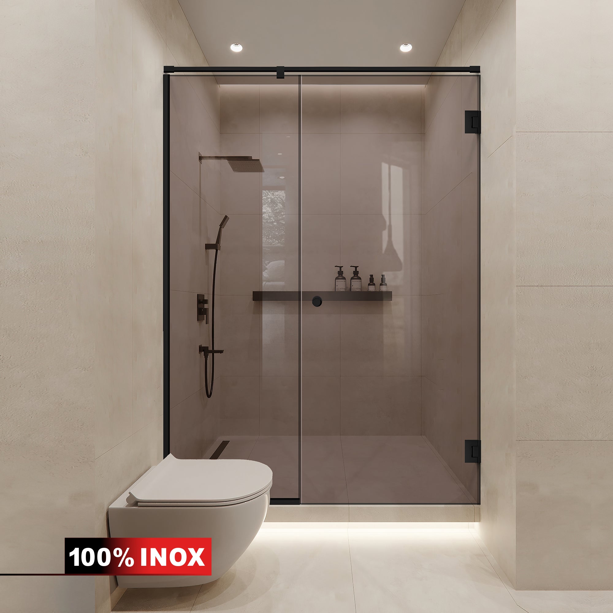 Shower Doors black #Bronze