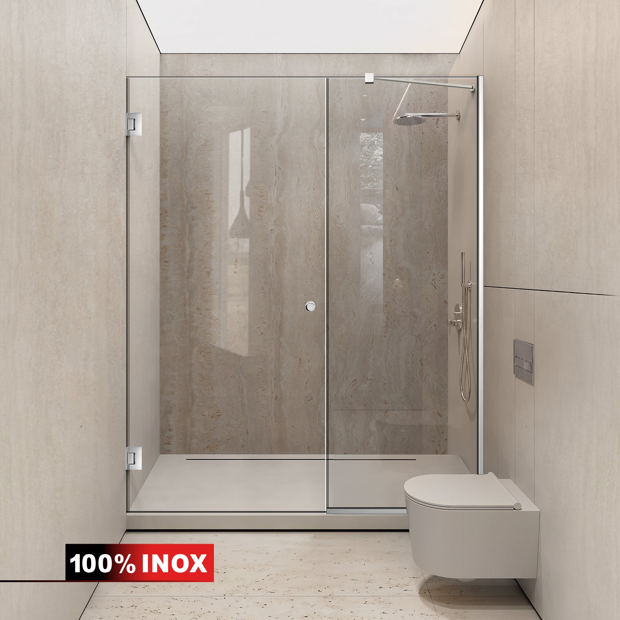 Shower Doors stainless steel #Clear