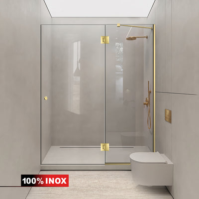Shower Doors golden #Clear