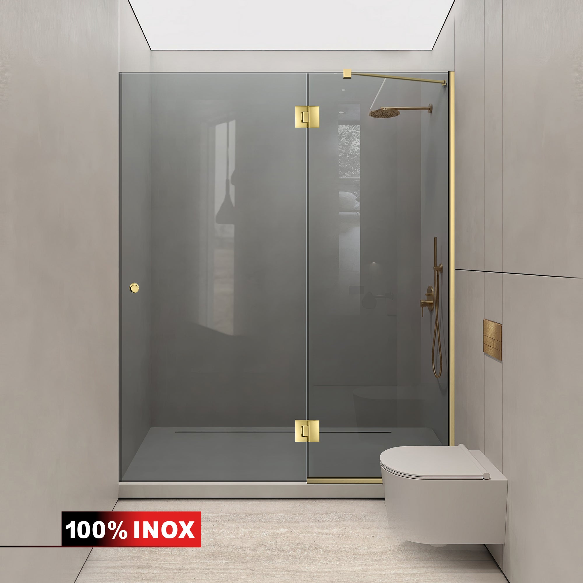 Shower Doors golden #Grey