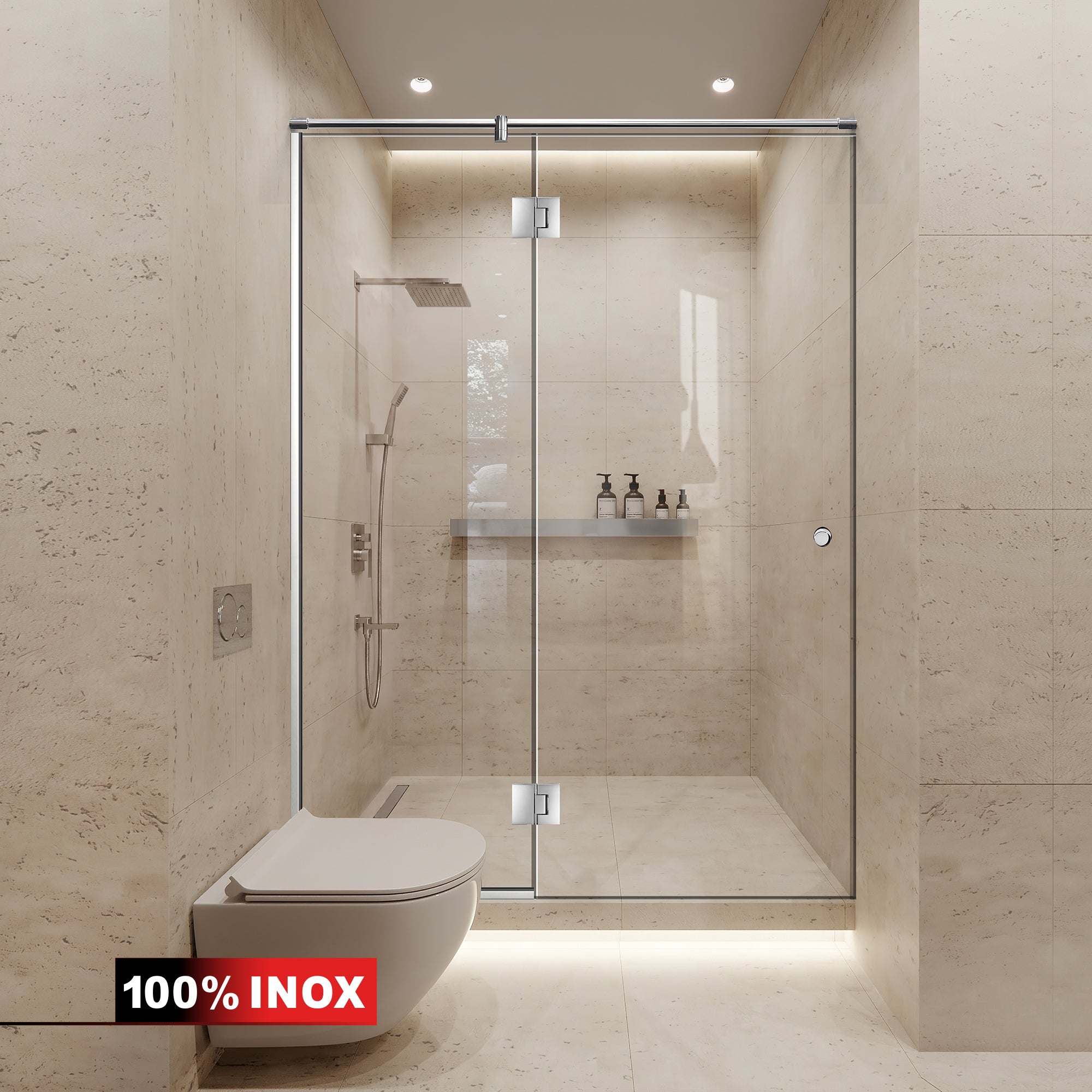 Shower Doors stainless steel #Clear