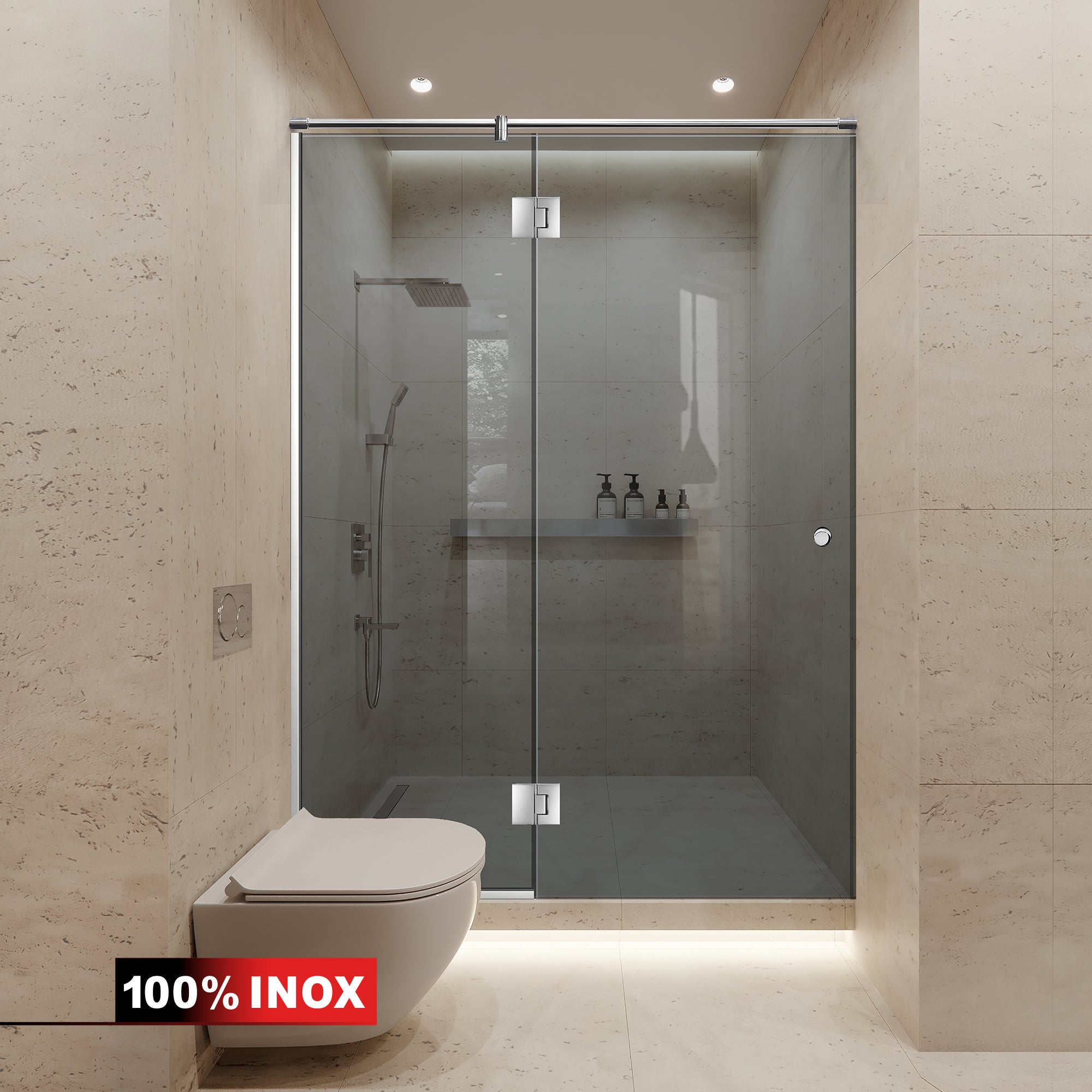 Shower Doors stainless steel #Grey