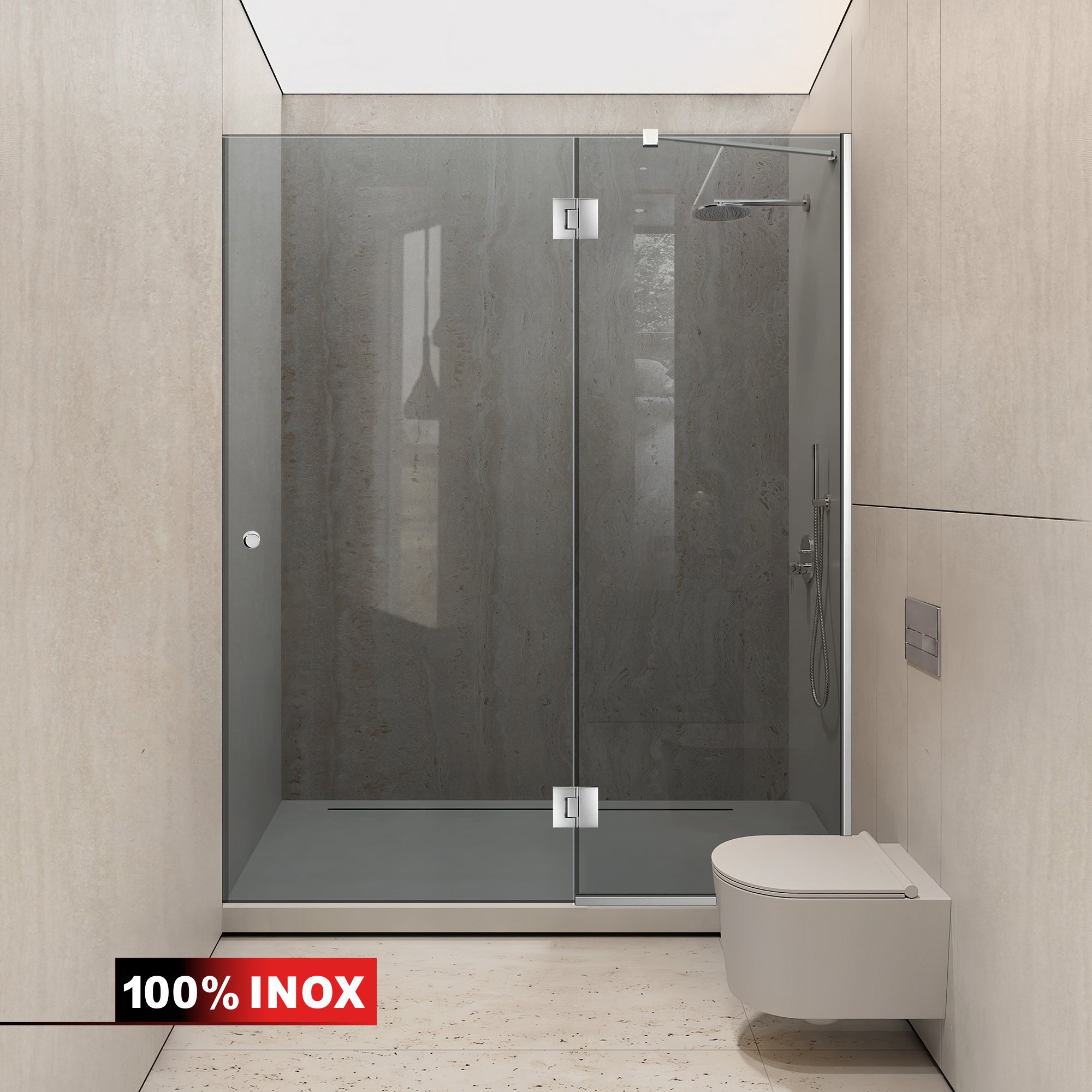 Shower Doors stainless steel #Grey