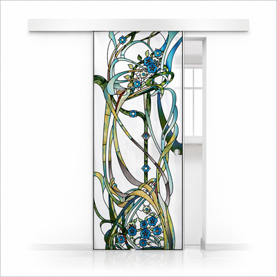 Stained glass door, Sliding glass door #Clear