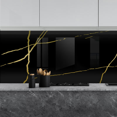 Painted kitchen glass cladding #540