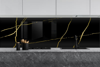 Painted kitchen glass cladding #540