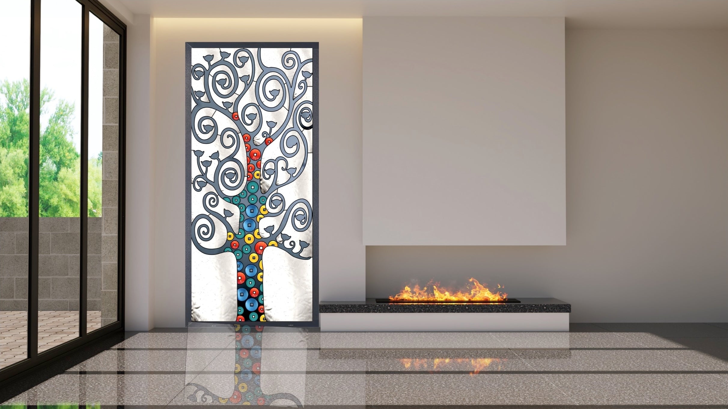 Artistic Stained Glass #LIFETREE-1