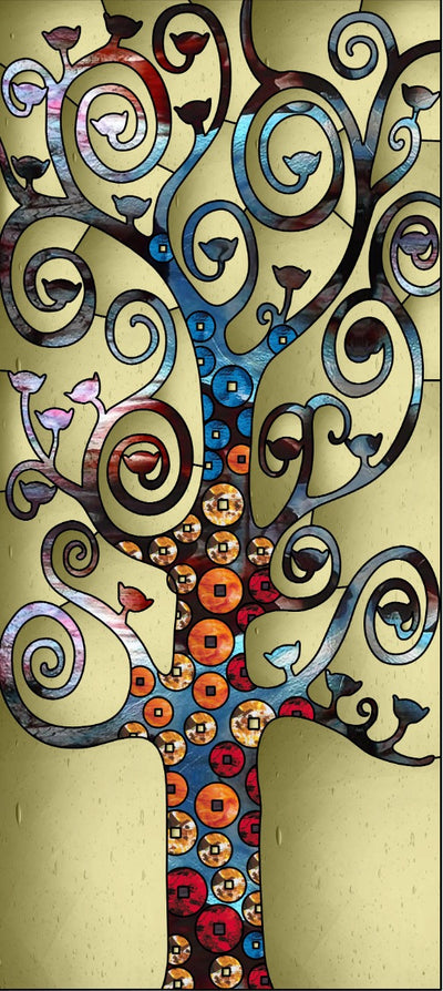 Artistic Stained Glass #LIFETREE-5