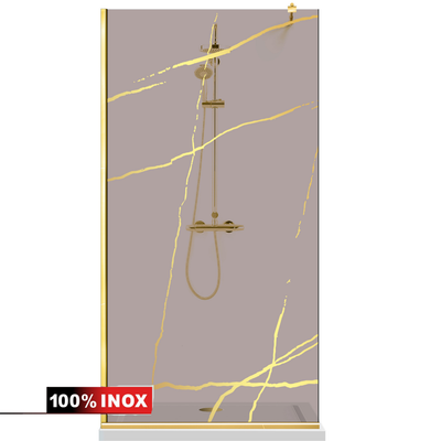 Shower Screens Walk-in, Shower Wall Gold, #Bronze #Bronze