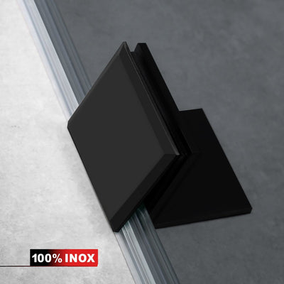 Shower Screens Walk-in, Stainless steel shower wall, matte black #Grey