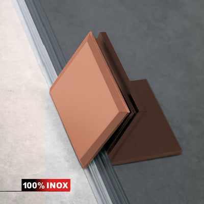 Shower Screens Walk-in, Stainless steel shower wall, copper #Grey