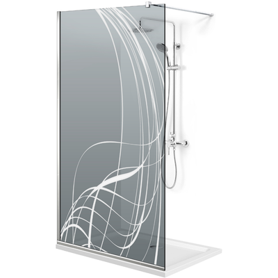 Shower Screens Walk-in, Shower wall Stainless steel, #Grey #Grey