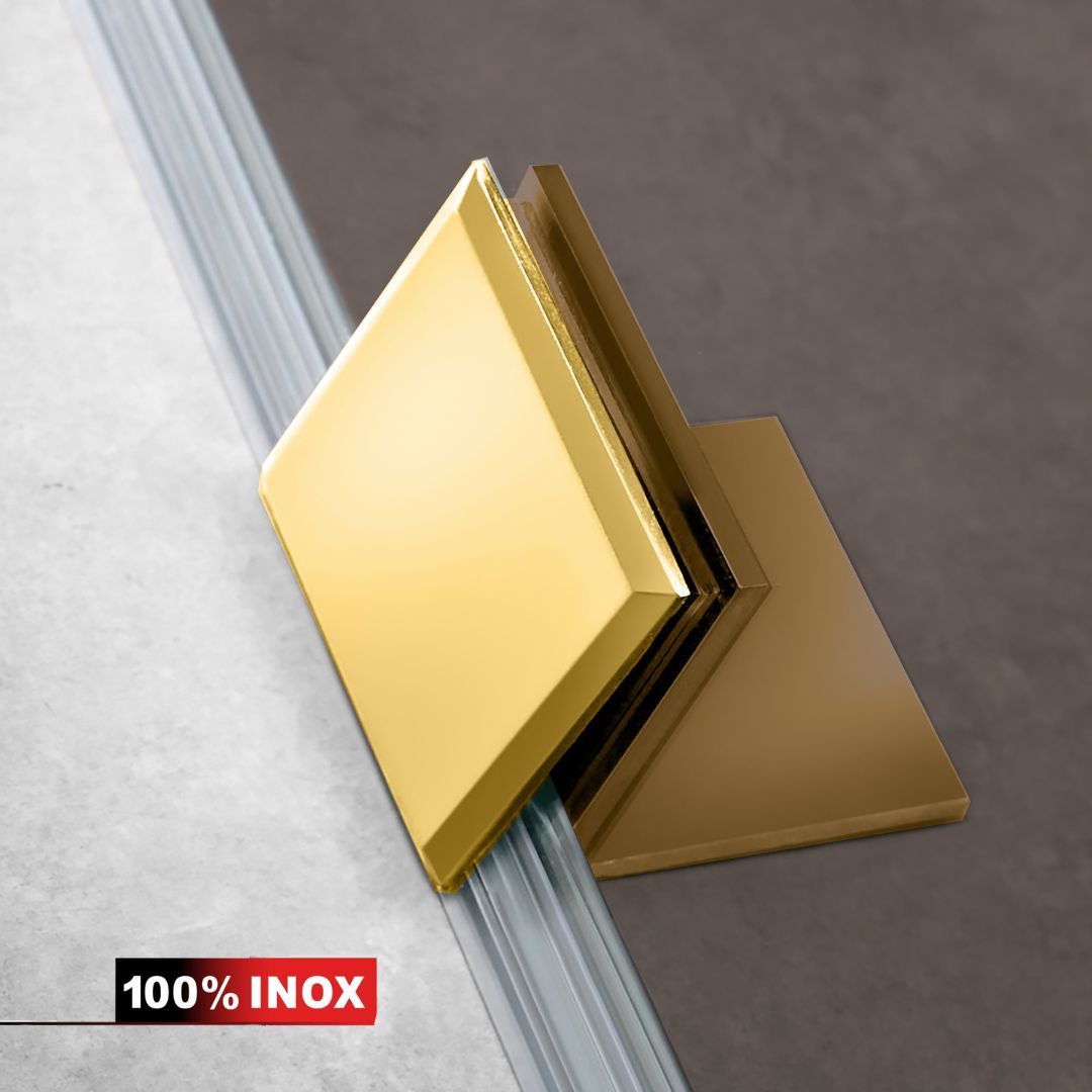 Shower Screens Walk-in, Stainless steel shower wall, gold #Bronze