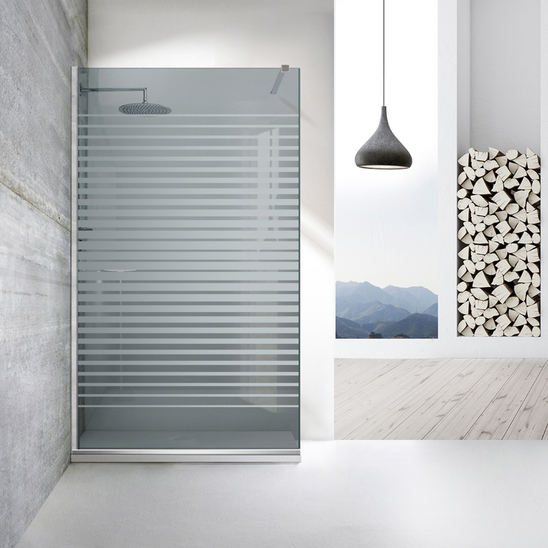 Paravan dus Walk-in, Perete dus  Inox, #Gri #Szürke