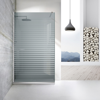 Paravan dus Walk-in, Perete dus  Inox, #Gri #Szürke