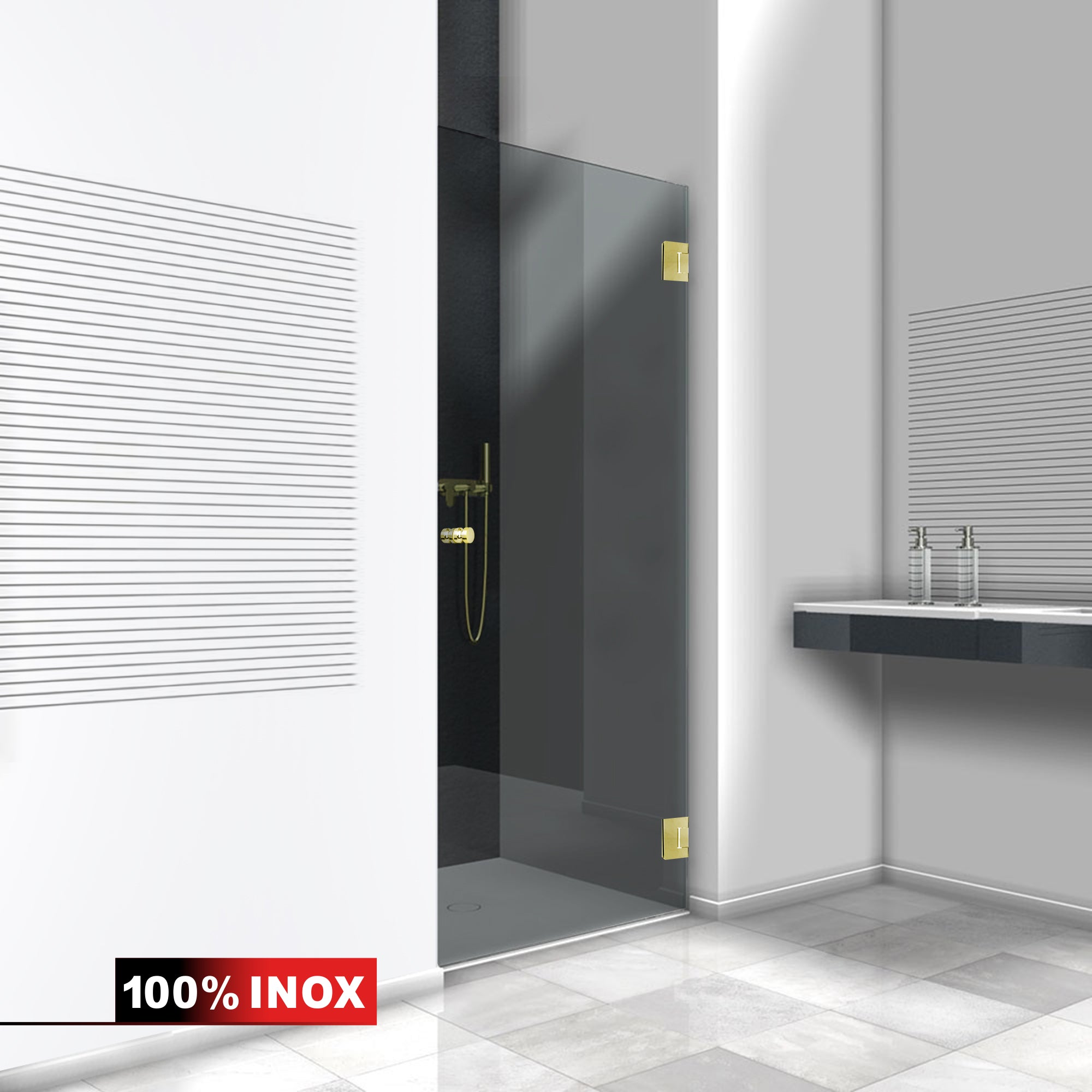 Shower Doors golden #Grey