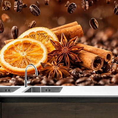 Printed glass kitchen splashback #3010