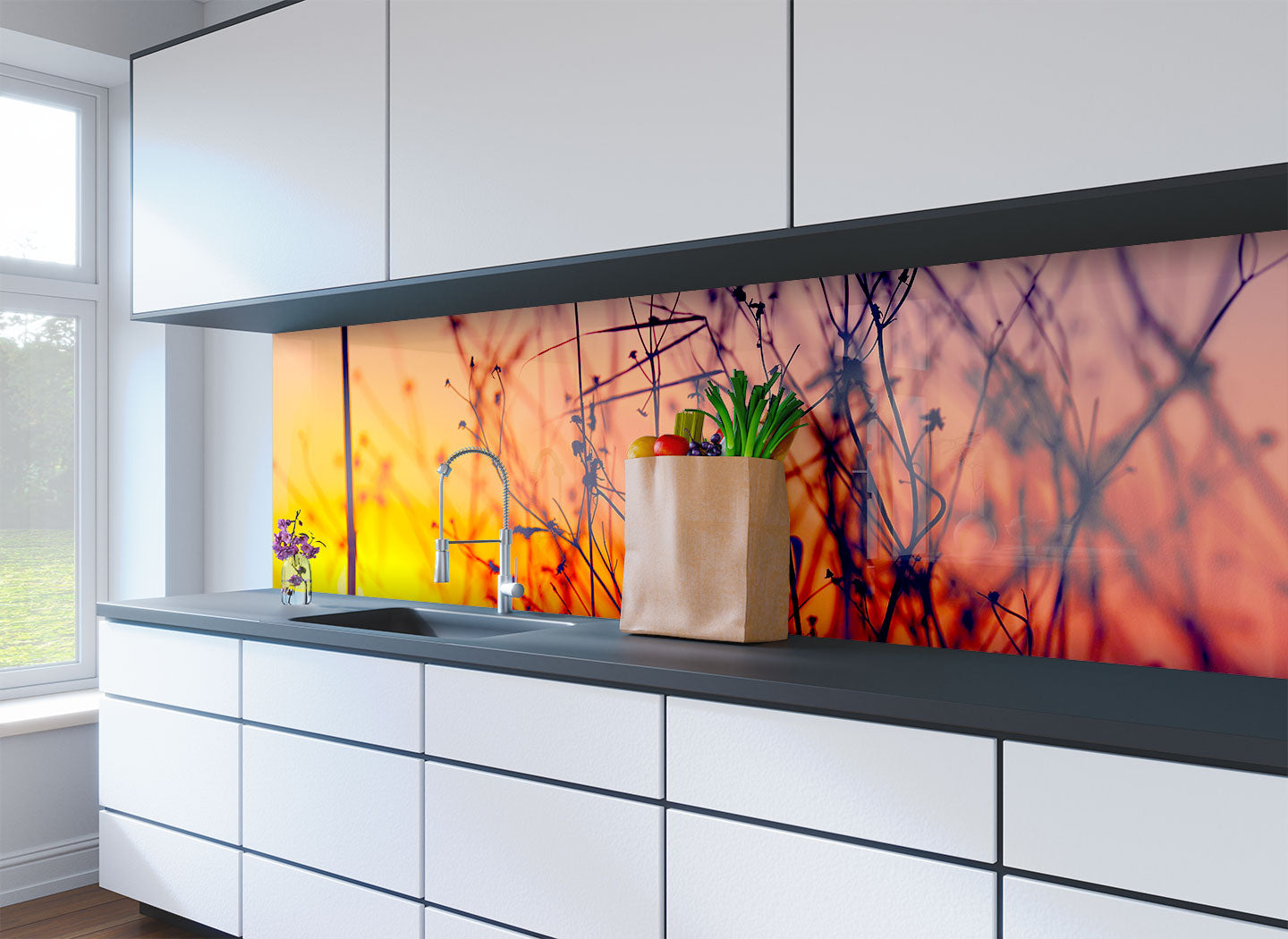 Printed glass kitchen splashbacks #3031