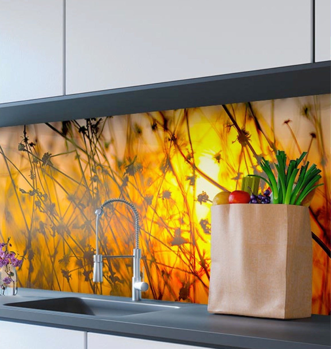 Printed glass kitchen splashbacks #3032