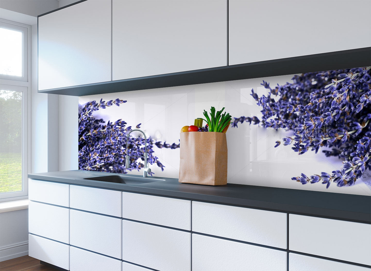 Painted glass kitchen splashbacks #3039