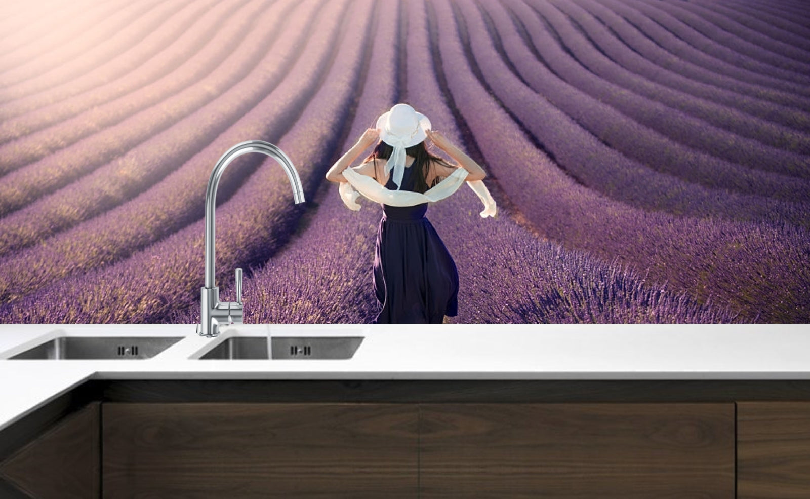 Painted glass kitchen splashbacks #3041