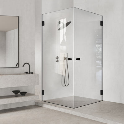 Shower enclosure with swing door #Clear