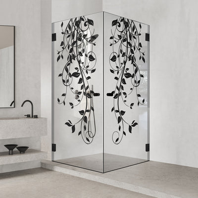 Shower enclosure with hinged door #Clear