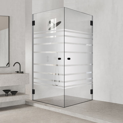 Shower enclosure with swing door #Clear