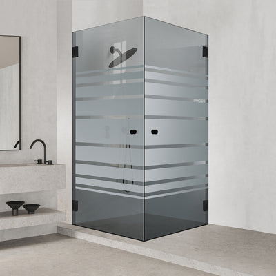 Shower enclosure with swing door #Grey