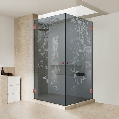 Shower enclosure with hinged door #Grey