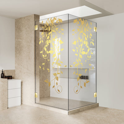 Shower enclosure with hinged door #Clear