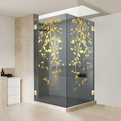 Shower enclosure with hinged door #Grey