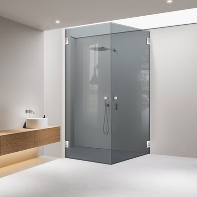 Shower enclosure with hinged door #Grey
