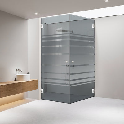 Shower enclosure with hinged door #Grey