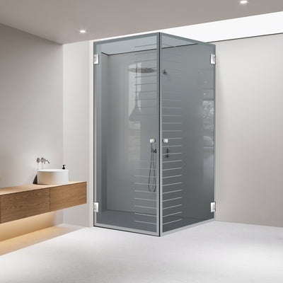 Shower enclosure with hinged door #Grey