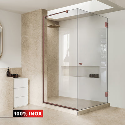 Shower enclosure with swing door #Clear