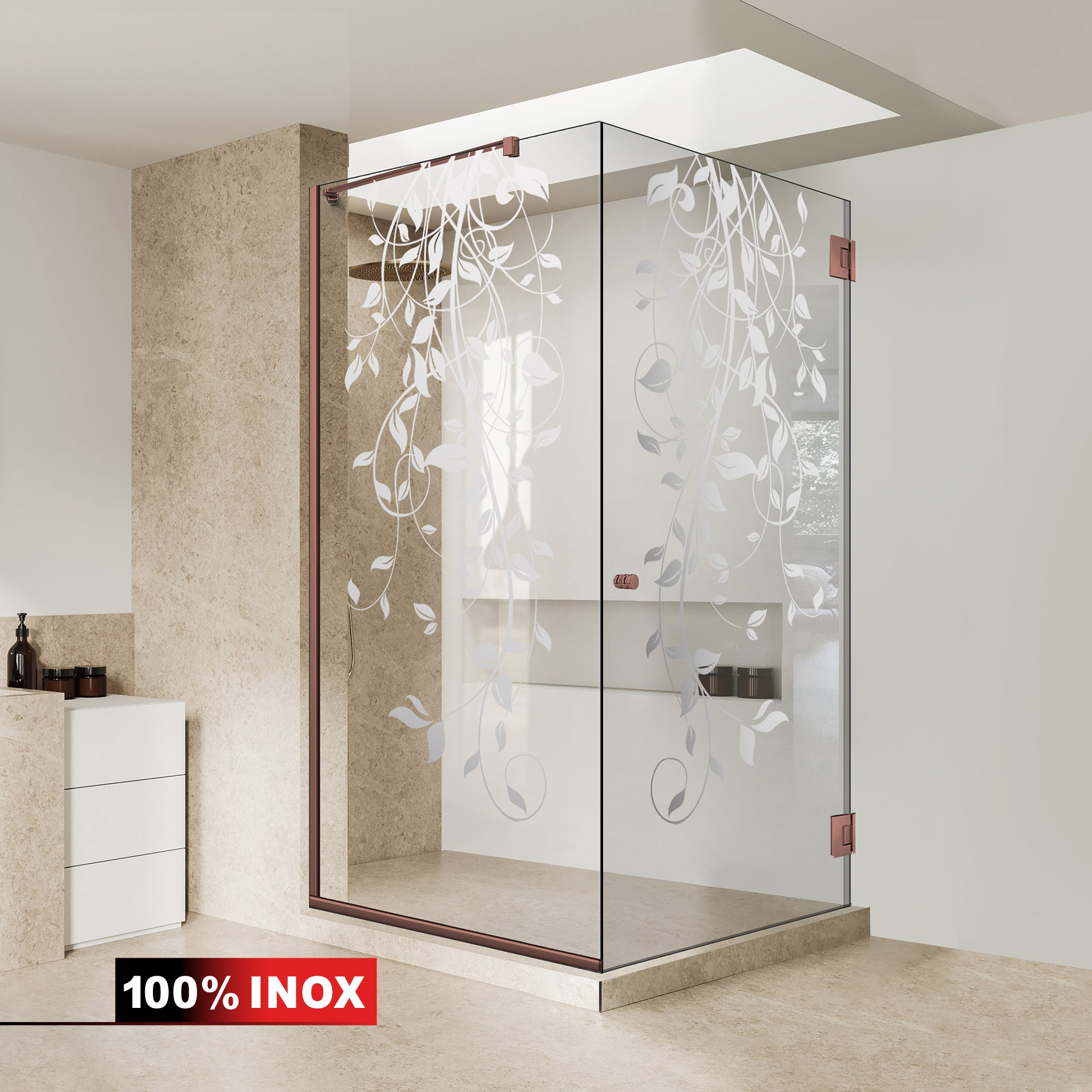 Shower enclosure with swing door #Clear