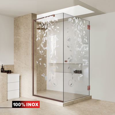 Shower enclosure with swing door #Clear