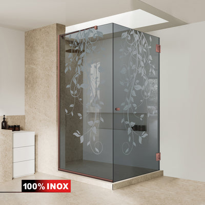 Shower enclosure with swing door #Grey