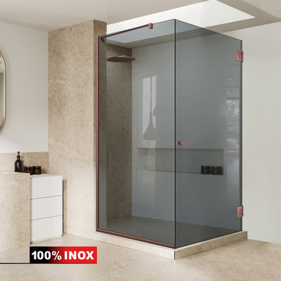 Shower enclosure with swing door #Grey