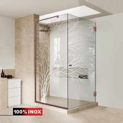 Shower enclosure with swing door #Clear