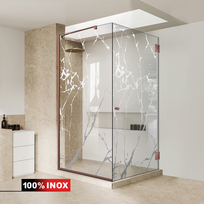 Shower enclosure with swing door #Clear