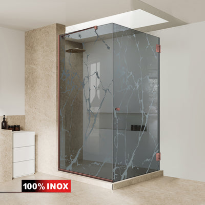Shower enclosure with swing door #Grey