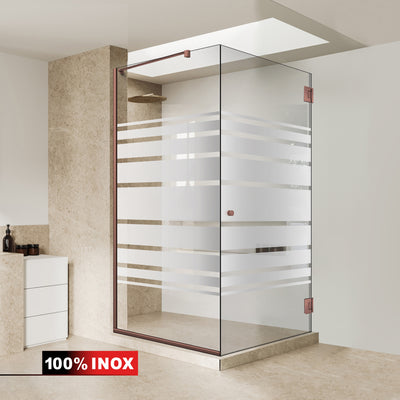 Shower enclosure with swing door #Clear