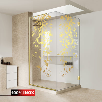 Shower enclosure with swing door #Clear