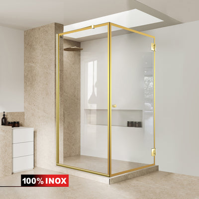 Shower enclosure with swing door #Clear