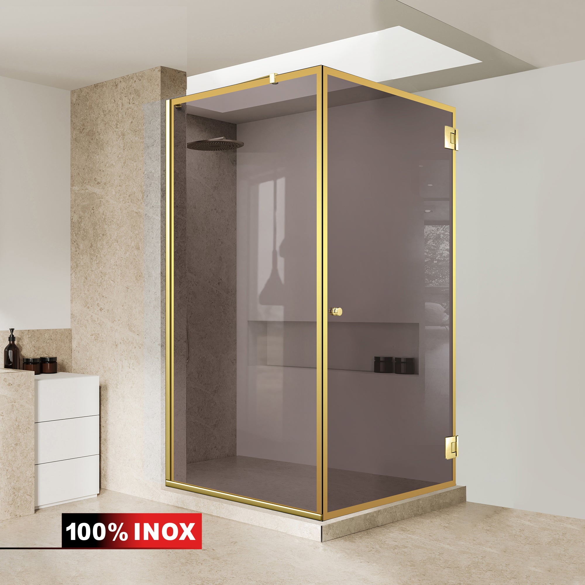 Cabina dus cu usa batanta #Bronz