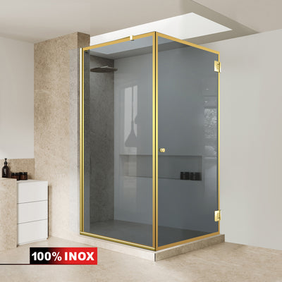 Shower enclosure with swing door #Grey